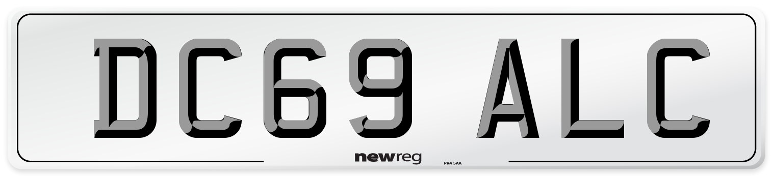 DC69 ALC Number Plate from New Reg